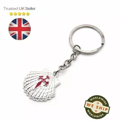 Camino De Santiago Scallop Shell + St James Cross Keyring / Rucksack Decoration • £6.75