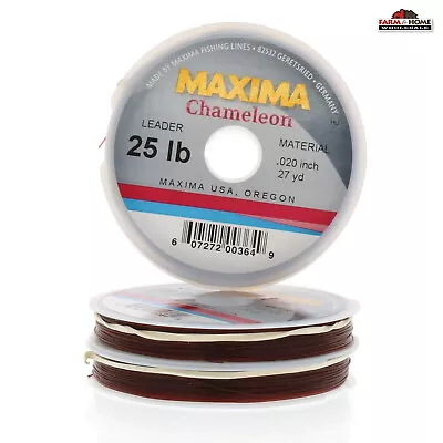 (3) Maxima Chameleon Leader Fishing Line 25lb Test 27 Yds ~ NEW • $16.07