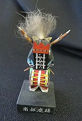 £9.99 • Buy Vintage Miniature Black Wooden Painted Japanese Demon Like Figure With Drum