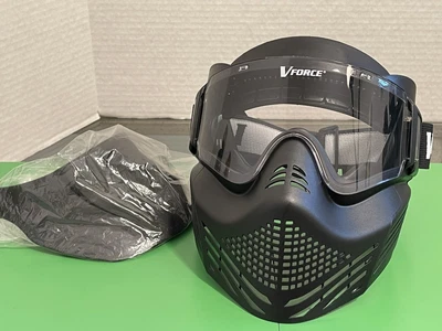 $45 • Buy NEW V-Force Paintball Mask - Black W/Visor VForce Free Shipping