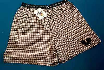 Unisex Mens? Donnkenny Mickey Mouse Co Flannel Boxer Sleep Short NWT M Underwear • $25