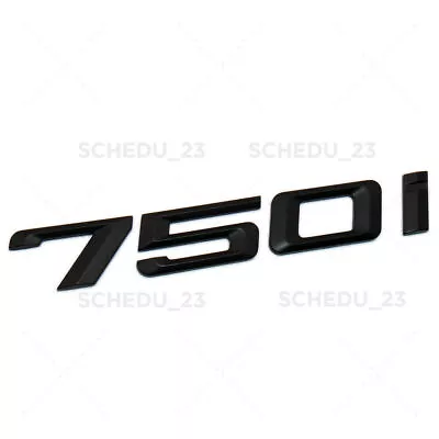 Matte Black 750i Letter Logo Emblem Badge Trunk Lid M Power Performance F01 F04 • $19.99
