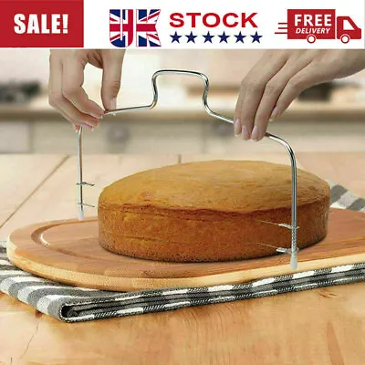 £6.88 • Buy Adjustable Wire Cake Slicer Cutter Leveller Decorating Bread Wire Decor Tool UK