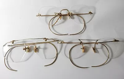 3 Antique Demo Display Walco Gold Filled Eyeglasses Glasses • $61