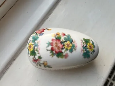CoalPort Ming Rose Bone China Egg Shaped Trinket Box • £4