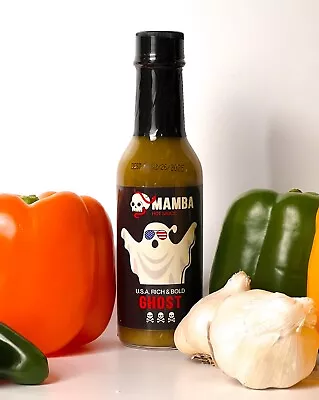 Mamba Premium Rich & Bold Ghost Pepper Best Seller Hot Sauce - Made In Usa • £10.44
