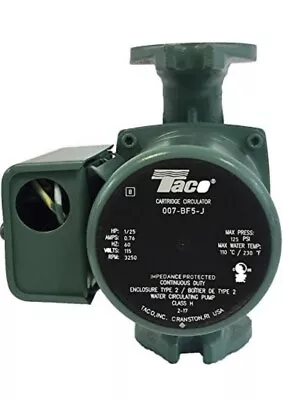 NEW Taco 007-BF5-J / 007-F5 Circulator Pump With Long Life Bronze Cartridge • $164.25