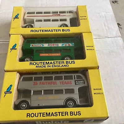 £60 • Buy Budgie Toys Diecast Routemaster Buses  3 Buses As A Group