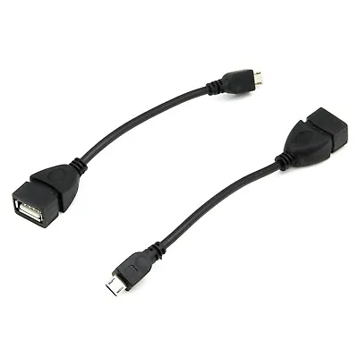 2x Micro USB Cable Host To USB OTG Adapter Android Tablet Phone PDA Samsung HTC • £2.75