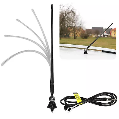 £9.99 • Buy  12V Flexi Rubber Car Van Aerial Radio Roof Fender Mast 40Cm 1.4M Cable 533000
