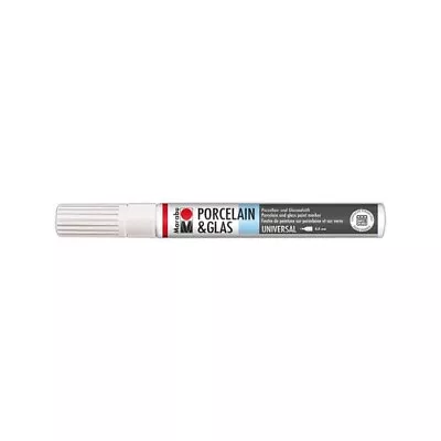 Marabu Porcelain & Glas Painter Marker Pen 0.8mm White • £6.61