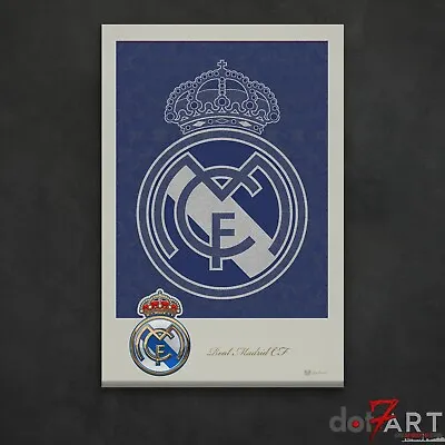 24 X36  Real Madrid CF - 3D Badge Over Vintage Logo Open Edition • $331.16