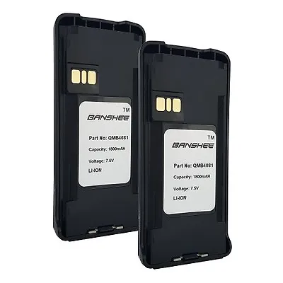 2 PCS Battery LiION 1800mAh For Motorola CP185 EP350 CP477 PMNN4080 PMNN4081 • $90.16