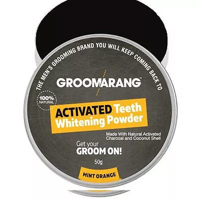 Groomarang Natural Organic Activated Charcoal Tooth Teeth Whitening Powder Mint • £4.49