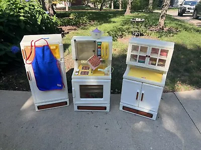 Little Tikes  Vintage Kitchen: Fridge- Microwave- Stove Set • $300