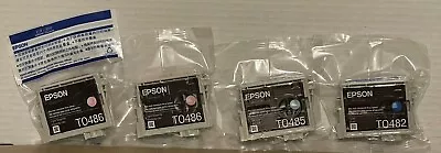 4 Genuine Epson 48 Ink T0482 T0485 T0486 R200/220/300/320 RX500/600/620 • $30.76