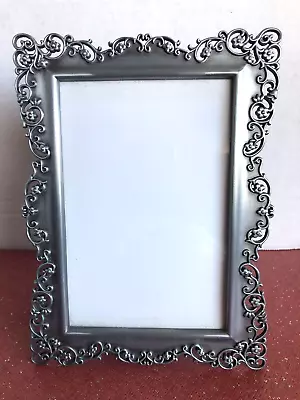 Beautiful M MALDEN Picture Photo Frame 4 X 6 Pewter Silver Filigree Table Top • $7.99
