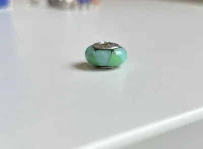 PANDORA Sterling Silver 925 Murano Glass Rare Green Charm - Free Postage In Aus • $35