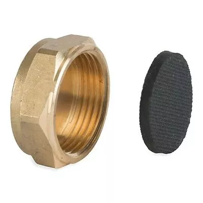 Brass Female Blanking Cap Stop End Sizes  3/4  Bsp + Free Rubber Washer • £2.99