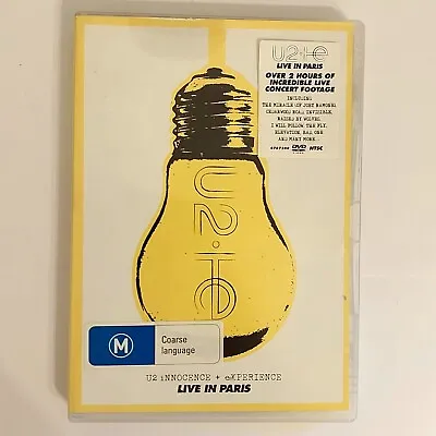 U2 INNOCENCE + EXPERIENCE Live In Paris 2016 DVD 2hrs Of Live Footage Music Band • $10