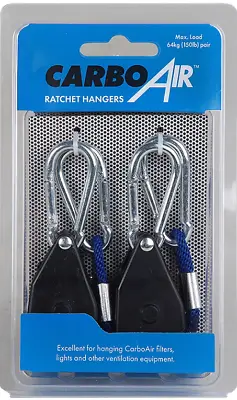 Rope Ratchet Twin Pack - CarboAir 64kg - Adjustable Grow Light Reflector Hangers • £9.99