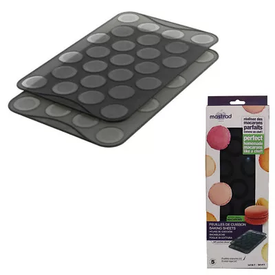 Mastrad Macaron Baking Sheets Set Of 2 Silicone Cookie Sheets • $9.99