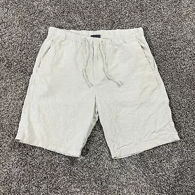 H&M Shorts Men's Medium Beige 100% Linen Regular Fit Standard Comfort Summer M • $7.99