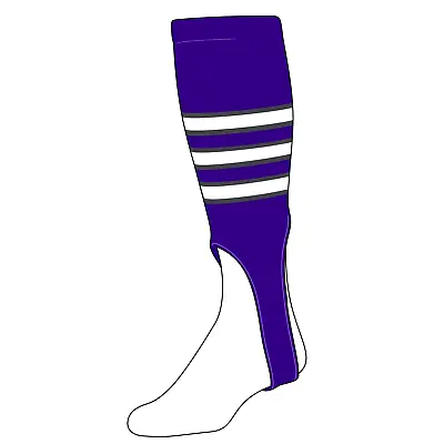 TCK Baseball Stirrups Medium (200D 7in) Purple Graphite White • $14.99