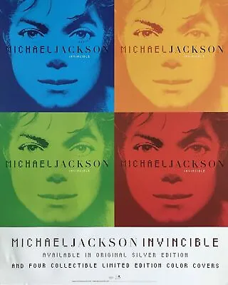 283999 Michael Jackson Invincible Double Sided 1995 PRINT POSTER • $49.95