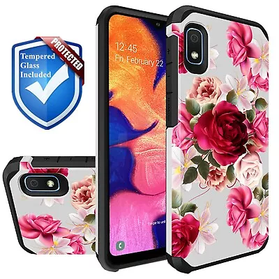 For Samsung Galaxy A10e A50 A20 A30 Case Rubber Hard Cover +Tempered Glass • $7.97