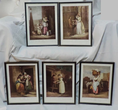 £30 • Buy Cries Of London, 5 Framed Prints In Good Condition 23cms X 31cms Approx