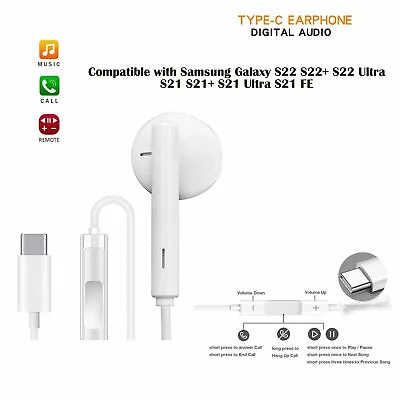 Usb-c Type C Handsfree Earphones For Apple IPhone 15 IPhone 15 Plus 15 Pro Max • $11.55