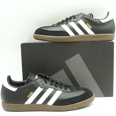 Adidas Sambas (019000) Soccer Sneakers In Black/White/Black - Men's Size 9 • $59.99