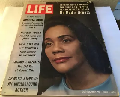 Life Magazine Martin Luther King Jr. Wife Coretta – He Had A Dream 9/12/1969 • $5.95