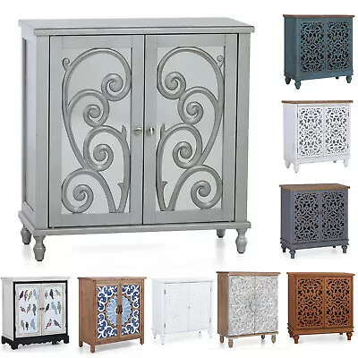 2 Doors Accent Cabinet Buffet&Sideboard Storage Decorative Cabinet Console Table • $179.99