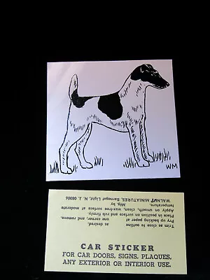 Smooth Hair Fox Terrier Dog Sticker Vintage • $5