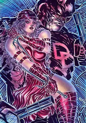 Elektra And Daredevil (11 X17 ) By Deni Wolfheart - Ed Benes Studio • $9.99
