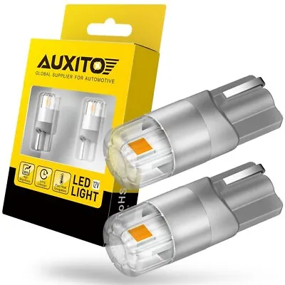 AUXITO T10 LED Side Marker Light Bulbs Amber 168 194 192 2825 Canbus Error Free • $8.99