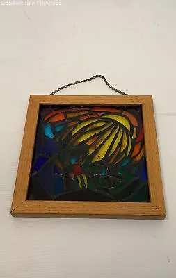 Vintage Mosaic Art Stained Glass Sun Catcher Rectangle Frame Home Decorative • $29.99