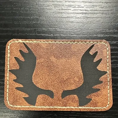 Leatherette Patch With Iron On Adhesive / Moose Antlers • $5.99