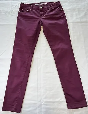 MOSSIMO SUPPLY CO Womens Size 9 Skinny Low Rise Burgundy Pants • $6.88