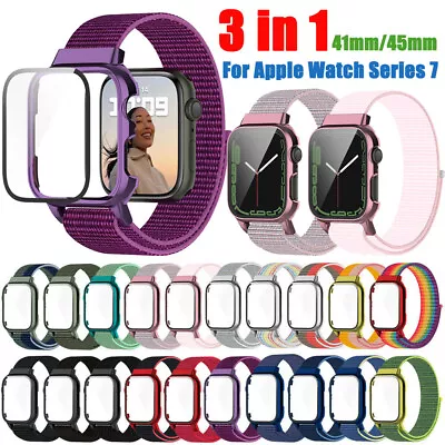 $5.99 • Buy IWatch Case Band + Tempered Screen Protector For Apple Watch Series 7 45mm 41mm