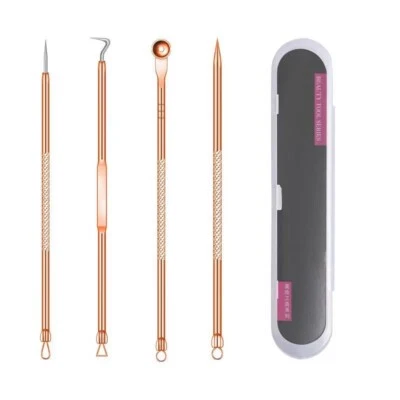 $4.99 • Buy 4pcs Blackhead Remover Tool Pimple Popper Pore Blemish Comedone Acne Cleaner Kit
