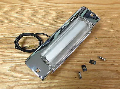 1957 CHEVY LICENSE PLATE LIGHT ASSEMBLY Chrome Lamp W/ Hardware & Correct Gasket • $49.90