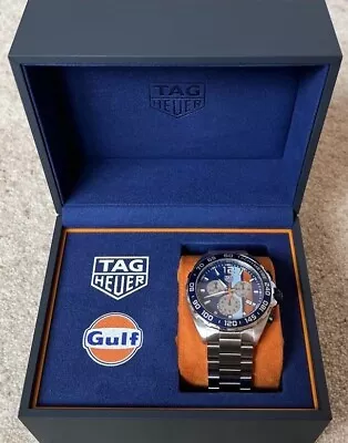 Tag Heuer Formula 1 Chronograph X Gulf Special Edition | Warranty Dated 01/2024 • £1385