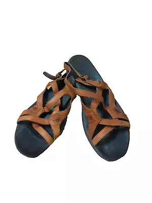 Merrell Agave Sandals Womens Size 10 Tan Leather J36585 Autumn Outdoor • $29.99