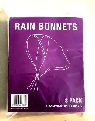 3 Pack Rain Bonnets Head Cover For Rain Protect Your Head  • £4.99