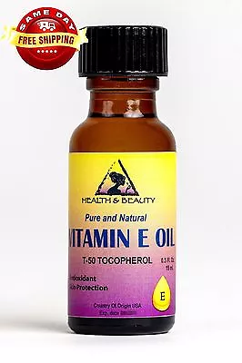 TOCOPHEROL T-50 VITAMIN E OIL ANTI AGING NATURAL PURE 0.5 OZ In GLASS BOTTLE • $5.99