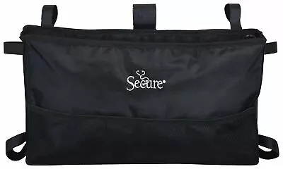 Secure WKRB-6B Six Pocket Walker Storage Bag Black - Mobility Aid Storage Pouch • $15.99