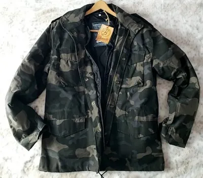 BRANDIT M-65 Fieldjacket. Vintage Look Jacket Army Military. Dark Camo. XL • $120